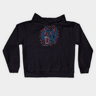 Line Drawn Wolf Kids Hoodie